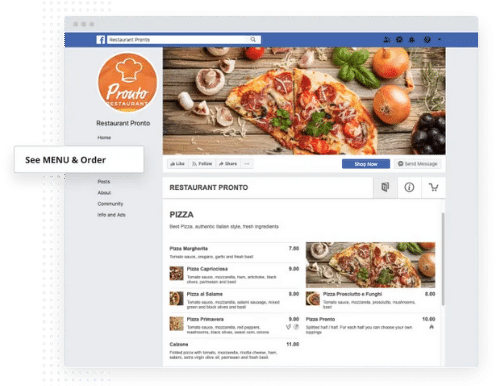 Sell from your Facebook page with online ordering